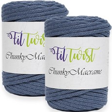 Filip Fil Twist法式繩結編織, 5牛仔藍, 2捲