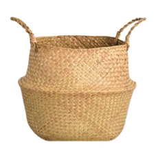藤編花盆 22 x 23cm, 1個