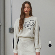 EGOIST 女款撞色圓領蓬鬆T恤 ER4BO911