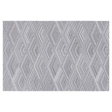 好物良品 典雅系列 輕奢紡織紋理PVC餐桌墊, 29 x 44cm, 灰色麟紋, 1個