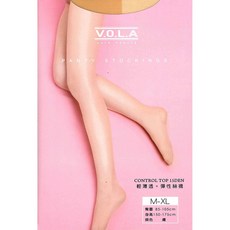 VOLA 維菈 彈性絲襪 15 DEN 輕薄透膚 褲型設計 指尖加強, M~XL 臀圍85~105cm 身高150~175cm, 膚色