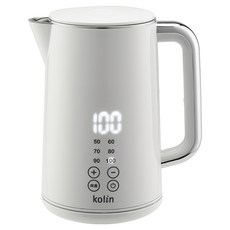 Kolin 歌林 316不鏽鋼智能溫控快煮壺 白色 1.7L, KPK-LN211