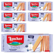 Loacker 萊佳哈斯 薄片藍莓優格威化餅, 6個, 150g