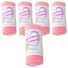 아이센 편백 물방울 샤워타월 BT113, 핑크, 1개입, 5개