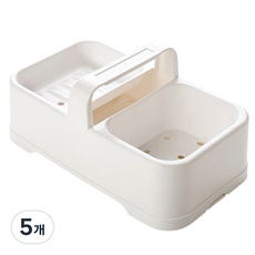 THE ZAKKA 手把型雙層肥皂架, 白色, 5個