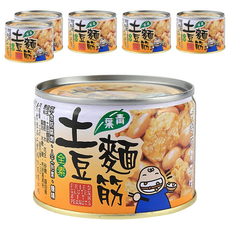 青葉 土豆麵筋, 特選台灣在地原生土豆搭配超Q彈麵筋, 170g, 6罐