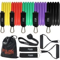 GOMUNARA 拆卸式健身拉力繩組, 混色（150LB）