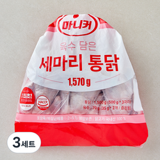 마니커 세마리 통닭 500g x 3마리 + 육수 35g x 2개 세트 (냉장), 통닭 1.5kg, 3세트