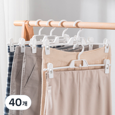 프랑온드 논슬립 바지걸이, 화이트, 40개