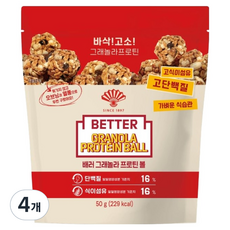 Dongwha Pharm 蛋白質莓果格蘭諾拉麥片球, 4包, 50g