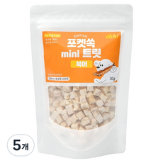 올치 반려동물 한입에 쏘옥 포켓쏙 미니 트릿 동결건조간식 BF6862, 북어, 30g, 5개