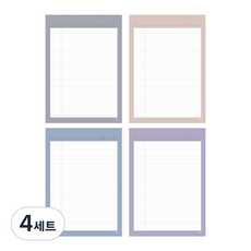 아이비스 7mm 노트 패드 A4, 도시의색, 카페풍경, 밤바다, 이른새벽, 4세트