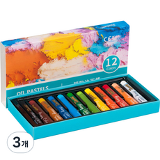 Simply& 超軟油畫棒, 12色, 3個
