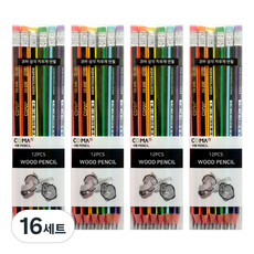 TUCO.B KOMA 三角橡皮擦鉛筆 HB SG-208 12入, 6種, 16套