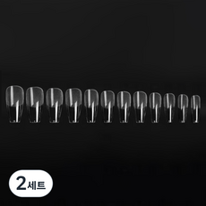 비앙티노 인조 네일 팁 투명 반무광 풀커버 240p 세트 25BRS288, 2세트, No2