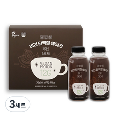 광합성 비건 단백질 쉐이크 카카오 6병 선물세트, 240g, 3세트