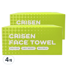 CRISEN 乾淨方形洗臉巾 白色, 80張, 4個
