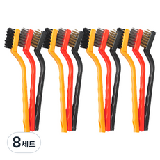 World Clean 鋼絲刷3件組, 黃色, 紅色, 黑色, 8套