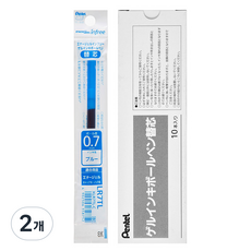 Pentel 飛龍文具 ENERGEL Infree 鋼珠筆芯 替芯 0.7mm LR7TL-C 10入, 藍色, 2個