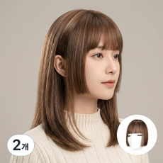 알럽홈 여성용 자연스러운 사이드 히메컷 앞머리 가발 L264-0065, TYPE 4, 2개