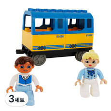 Toy Plus 故事積木 火車列車與公仔補充包 樂高相容積木 7p, 混合顏色