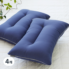 NEMOLINE 頸部支撐型超細纖維枕芯 韓國製造, 海軍藍, 4個