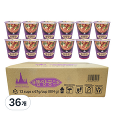 똠양꿍 컵라면 소 67g, 36개
