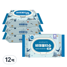 OLDam 鯨魚版潔膚濕巾 蓋裝, 48張, 177g, 12個