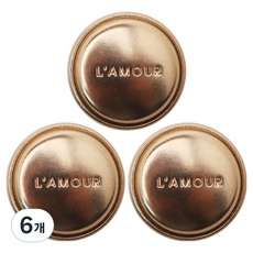 동대문단추왕 고급 금장 단추 르에라 15mm, 흑골드, 6개