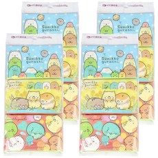 HAYASHI 角落生物 印花面紙, 100%原木紙漿, 日本製造, 迷你型6入, 6包, 4袋