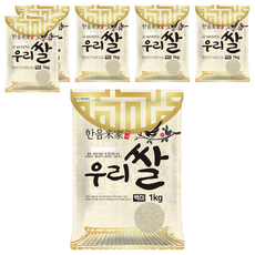 한음미가 2025년산 햅쌀 우리쌀 백미, 상등급, 1kg, 6개
