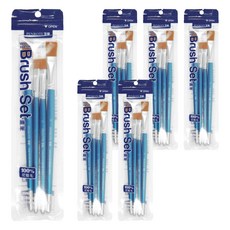 PENROTE 筆樂 平頭尼龍畫筆 PG777 B款, 10號 + 12號 + 14號 + 16號, 6組