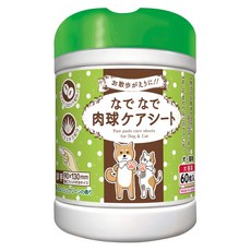 HONDA YOKO 本田洋行 犬貓專用 腳掌清潔濕巾 清新花香, 60片, 1罐