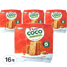 TOPCOCO 椰子脆米餅 花生口味, 150g, 16袋
