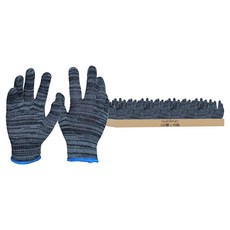 Guardman 彩色紗線手套組 雙手適用, 黑色 + 灰色 + 藍色, 100雙