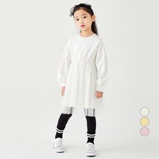 Lolly Tree 女童款刷毛泡泡袖連身紗裙