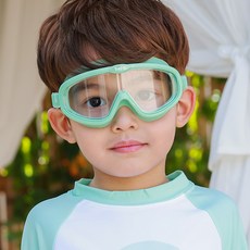 bay-b 嬰幼兒寬鏡片泳鏡, 1個, 薄荷綠
