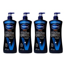 Vaseline 凡士林 清涼潤膚乳液 男用, 不油膩配方, 舒緩乾燥肌膚, 600ml, 4瓶