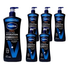 Vaseline 凡士林 清涼潤膚乳液 男用, 不油膩配方, 舒緩乾燥肌膚, 600ml, 6瓶
