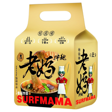 老媽拌麵 香菇炸醬 4包, 特選芝麻油, 油蔥提味, 台灣香菇