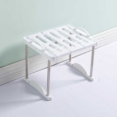 Kkamaneu 浴室廚房自由組裝立式層架 置物架 2, 白色