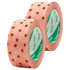 에이러블 포장용 박스테이프 45mm x 100m B0210, 7 핑크딸기, 2개