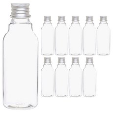 Glassdomae AN120 透明飲料容器 鋁製銀蓋, 120ml, 10個
