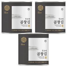 자연나라 무조미 곱창 캔김, 17g, 3개