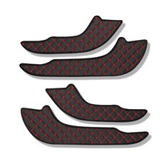 GMZ MOTORS 安全防刮菱格紋皮革車門保護貼, Grandeur GN7 2023年式, 現代, 紅色