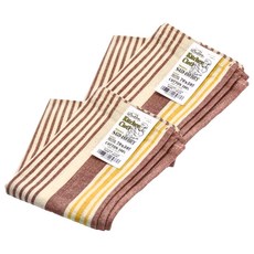 DULTON 100%印度綿 家事布 擦拭巾 70 x 50cm 摩卡色 + 黃色, 2條, 1件