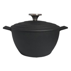 JMT 鑄鐵琺瑯湯燉鍋, 黑色, 1個, 18.5cm