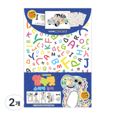 Shinwoo 貼紙 568入+圖案5張, 字母, 2個