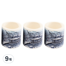 風景插畫紙膠帶 5m, 冬日雪景, 9個