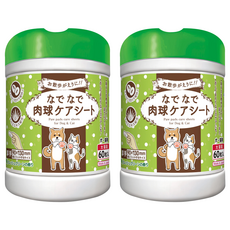 HONDA YOKO 本田洋行 犬貓專用 腳掌清潔濕巾 清新花香, 60片, 2罐